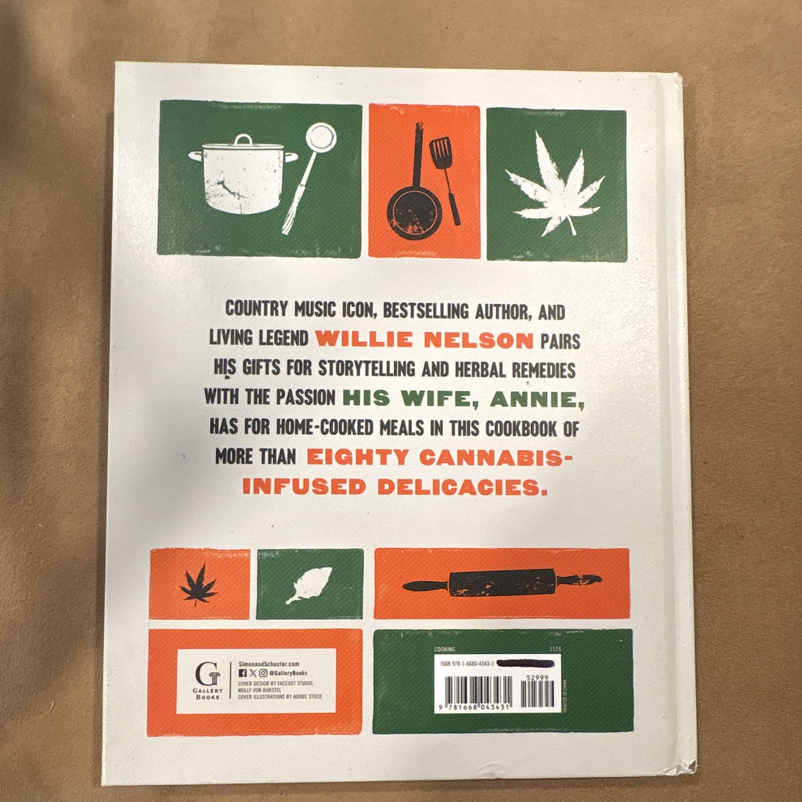 Willie & Annie Nelson Cannabis Cookbook Hardcover 2024 Cooking Cannabis