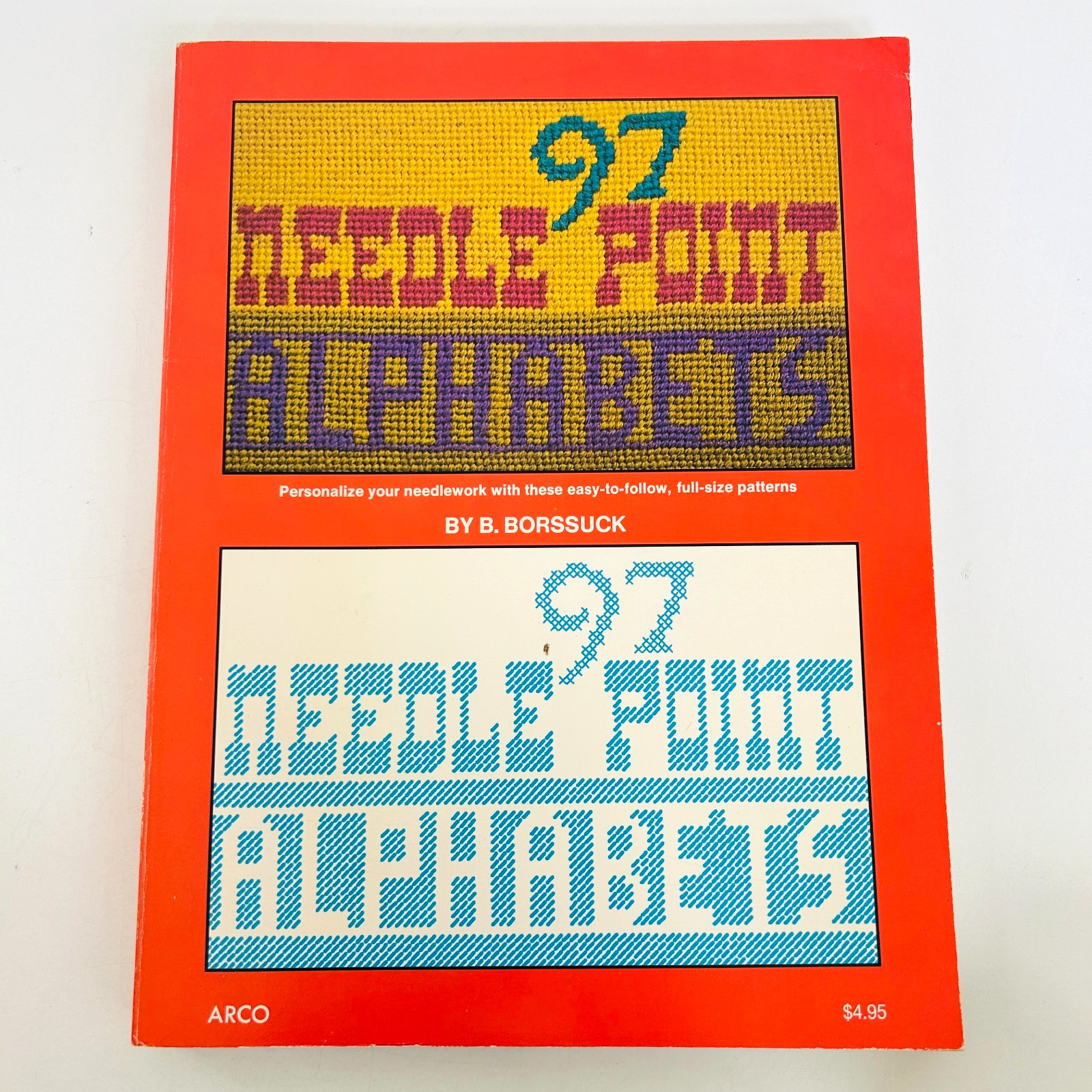 97 Needlepoint Alphabets by B Borssuck Easy to Follow Full Size Patterns PB