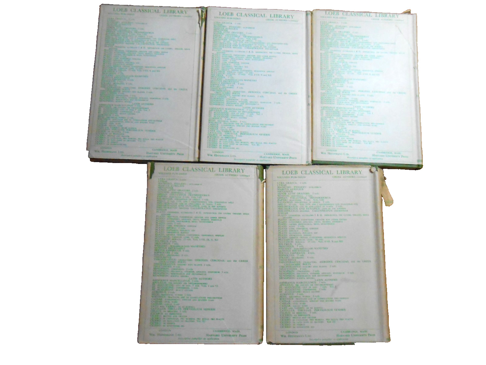 Loeb Classical Library PAUSANIAS: Description of Greece Set of 5 1950 – HC/DJ GC