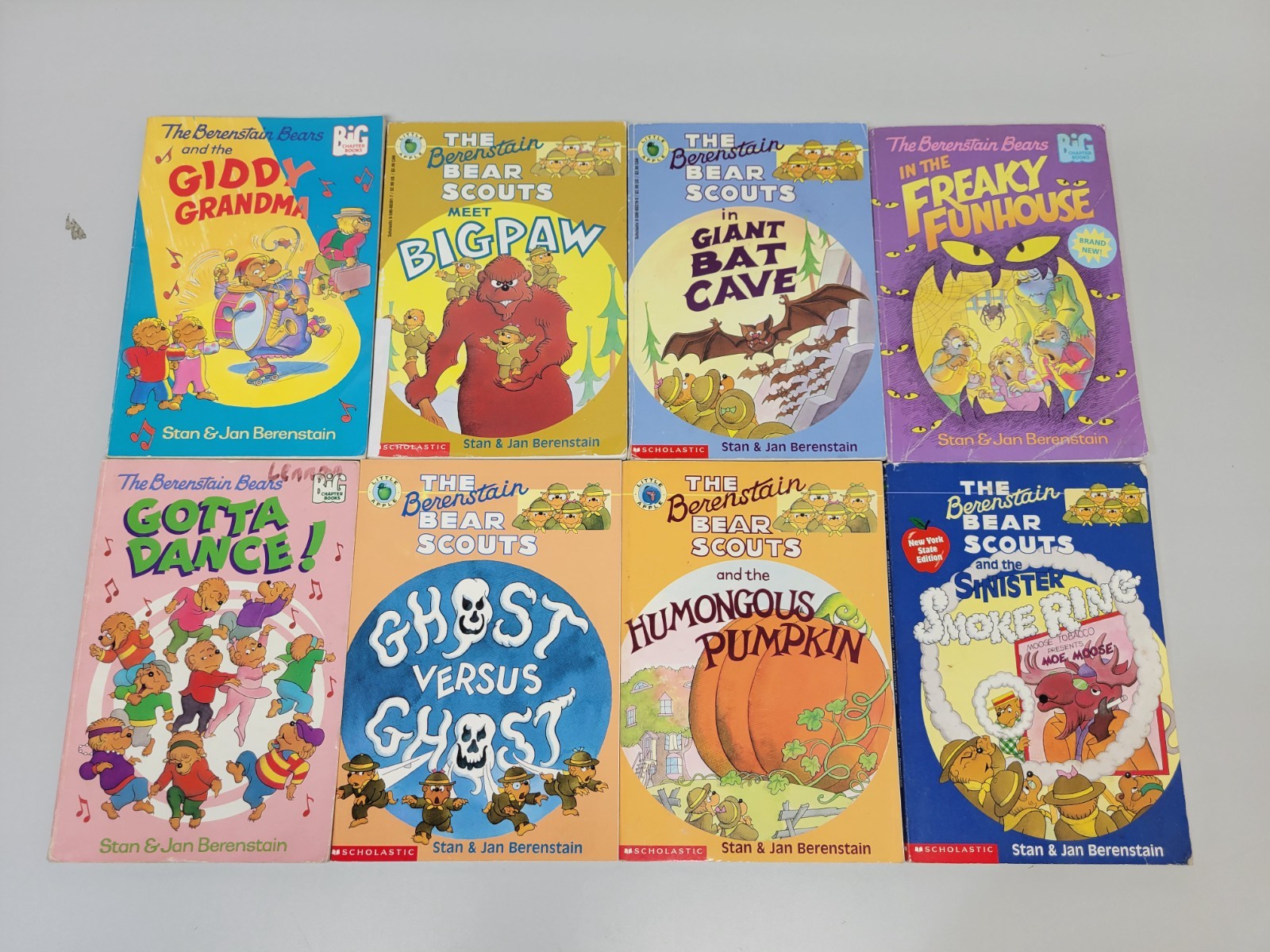 Lot of 8 The Berenstain Bears BIG Chapter Books By Stan & Jan Berenstain