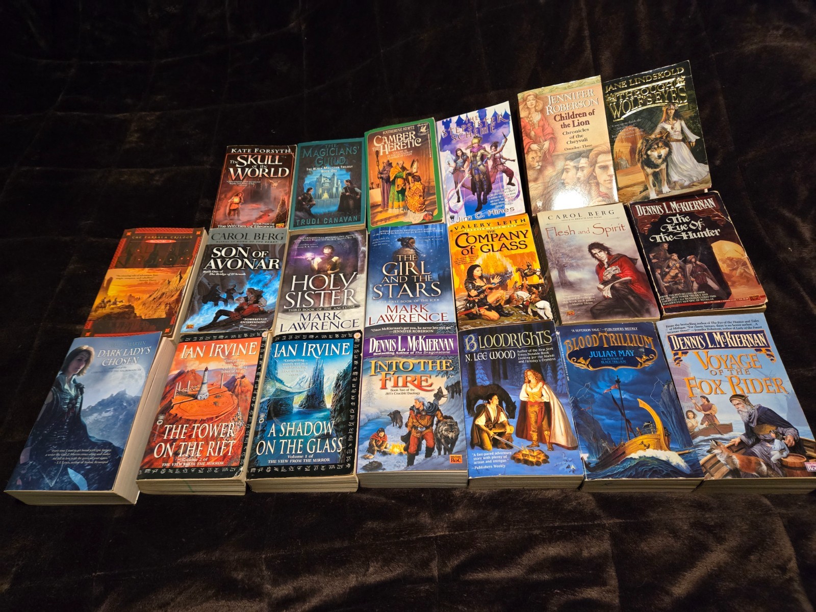 Large Lot of 20 Fantasy Paperback Books-MISC Authors-Mark Lawrence/Carol Berg +